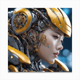 Robot Girl Canvas Print