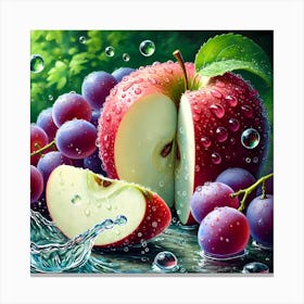 Apple and Grapes in Harmony 2 Canvas Print