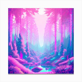 Neon Landscape 1 Canvas Print