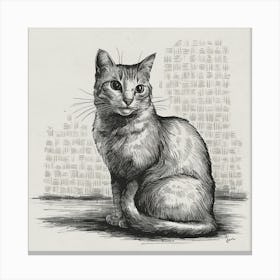 Sitting Cat , Julie De Graag 2 Canvas Print