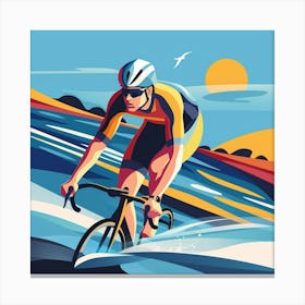 Olympic Cyclist 1 Canvas Print