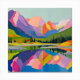 Colourful Abstract Jasper National Park Canada 1 Canvas Print