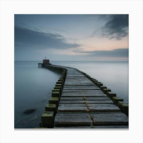 Pier At Dusk 2 Canvas Print