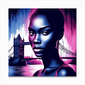 Woman in London Canvas Print