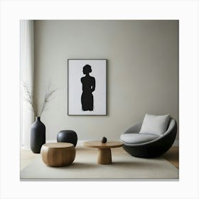 Silhouette Of A Woman 3 Canvas Print