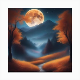 Harvest Moon Dreamscape 15 Canvas Print
