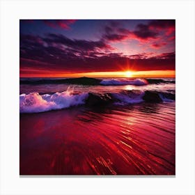 Sunset At The Beach 279 Canvas Print