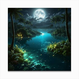 Night In The Jungle 3 Canvas Print