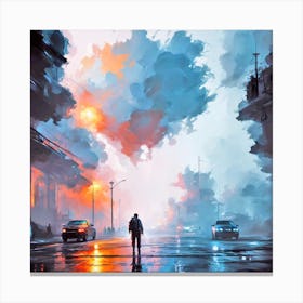 City At Night Canvas Print