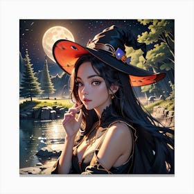 Witch Hd Wallpaper Canvas Print