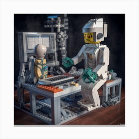 Lego Astronaut Canvas Print