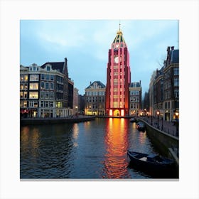 Amsterdam At Dusk 1 Canvas Print