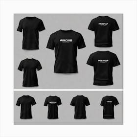 Black T - Shirt Mockup 2 Canvas Print