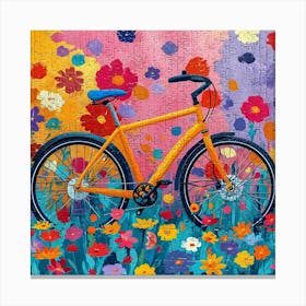 Bicycle In The Garden 2 Canvas Print