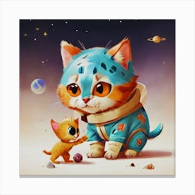 Astronaut Cat Canvas Print