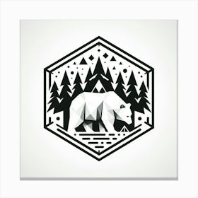 Polar Bear Logo Canvas Print