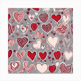 Heart Pattern 7 Canvas Print