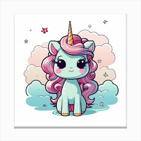 Cute Unicorn 461 Canvas Print