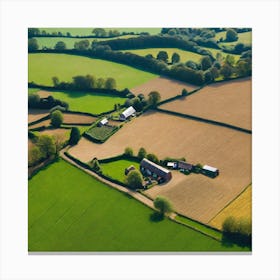 Aerial View Of A Farm 10 Canvas Print