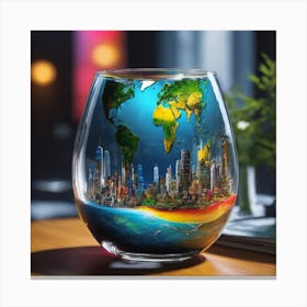 World In Glass Canvas Print