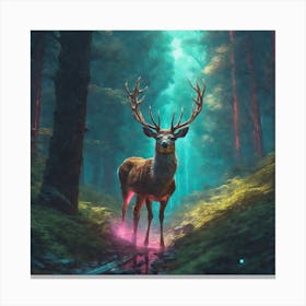 Deer In The Forest 97 Canvas Print