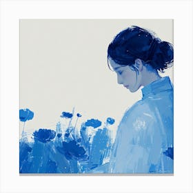 Blue Flowers Canvas Print