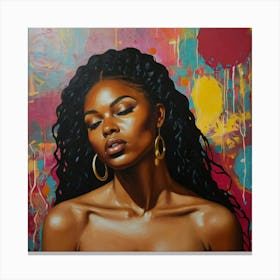 'The Beautiful Black Woman' Canvas Print