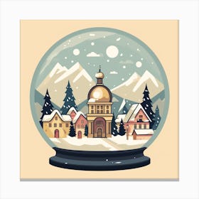 Lech Austria 1 Snowglobe Canvas Print