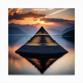 Pyramid At Sunset Canvas Print