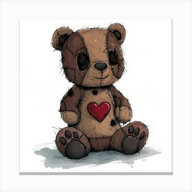 Teddy Bear With Heart 13 Toile