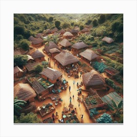 Village In The Jungle Canvas Print