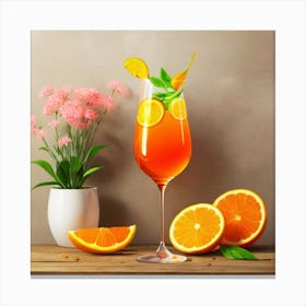 Orange Cocktail Canvas Print