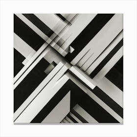 Abstract Black And White Painting Canvas Print