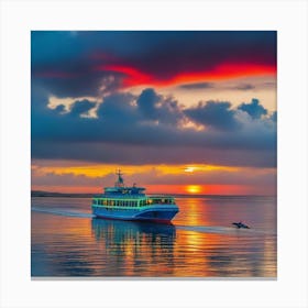 Sunset On The Sea 2 Canvas Print