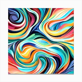 Abstract Colorful Psychedelic Pattern art, 1306 Canvas Print