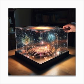 Galaxy In A Cube Canvas Print