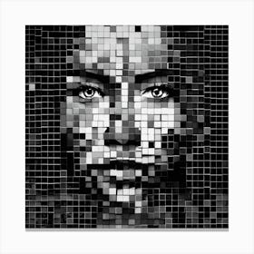 Mosaic Portrait Of A Woman Canvas Print