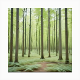 Slow Motion In A Forest Canvas Print