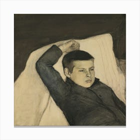 Reclining Boy, 1892, By Magnus Enckell Canvas Print