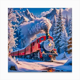 Christmas Train Canvas Print