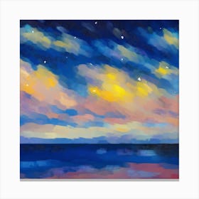 Ocean at night Canvas Print