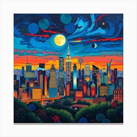 City Skyline 3 Canvas Print