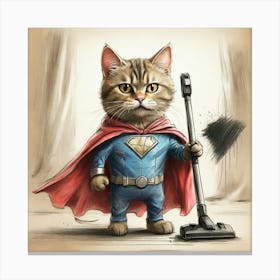 Superman Cat 11 Canvas Print