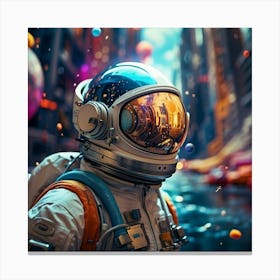 Futuristic Astronaut Canvas Print