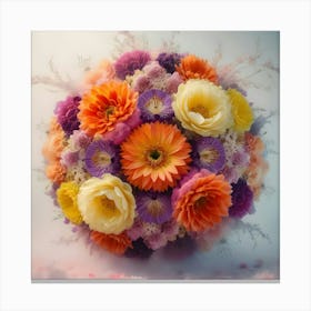 Dreamlike And Kaleidoscopic Cinematic Photograph Of Flower Arrangement 1 Canvas Print