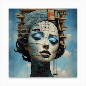 'The Woman In The Sky' Canvas Print