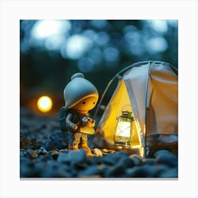 Little Boy In Tent Canvas Print