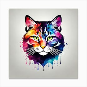 Colorful Cat 1 Canvas Print