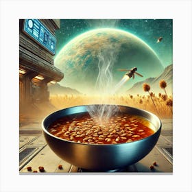 Roasted Barley Infusion Scifi Canvas Print