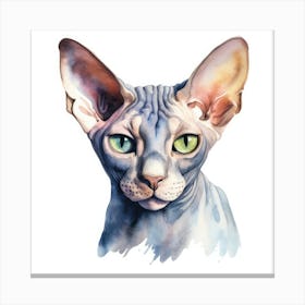 Sphynx Standard Cat Portrait 1 Canvas Print